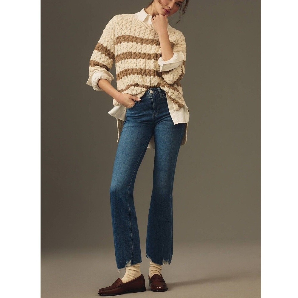 Frame 25 Jeans Le Crop Mini Boot Orlena Dark Wash Raw Step Hem LCMBRS865